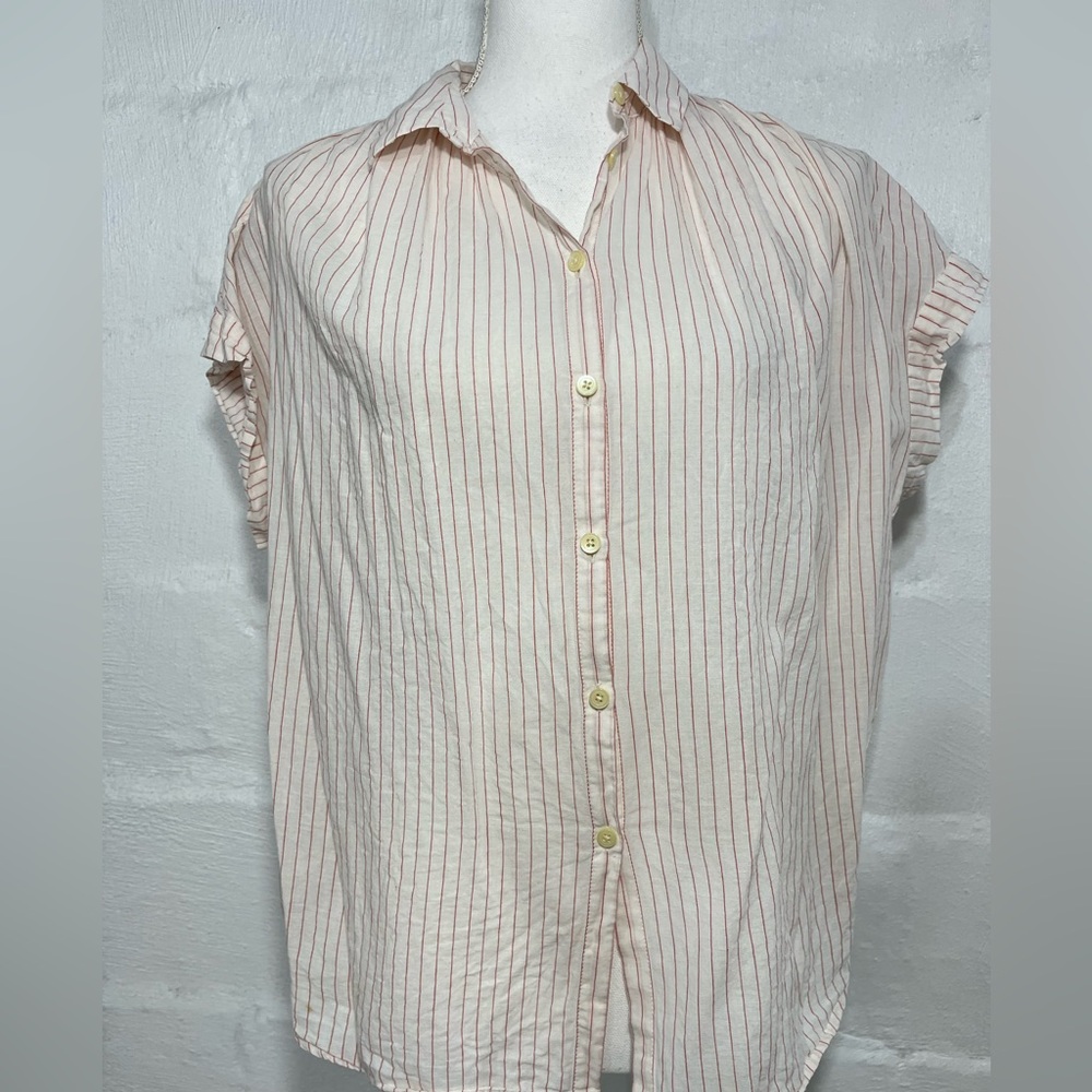 MADEWELL STRIPE BUTTON TOP - Picture 7 of 16